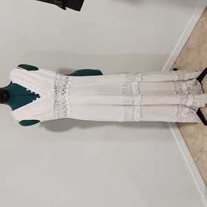 Long white lightweight small dress